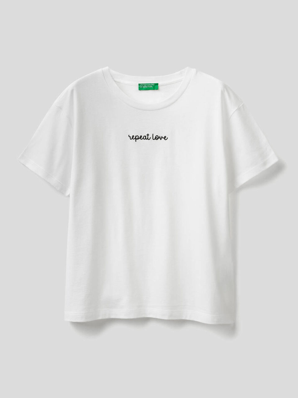 T-Shirt aus 100% Baumwolle mit Slogan als Print image number 1