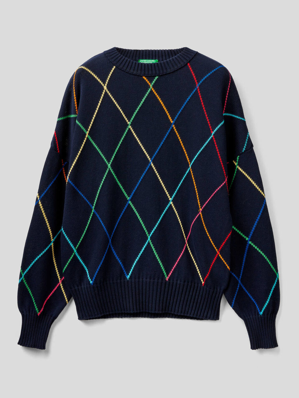Pullover mit buntem Rautenmuster image number 1