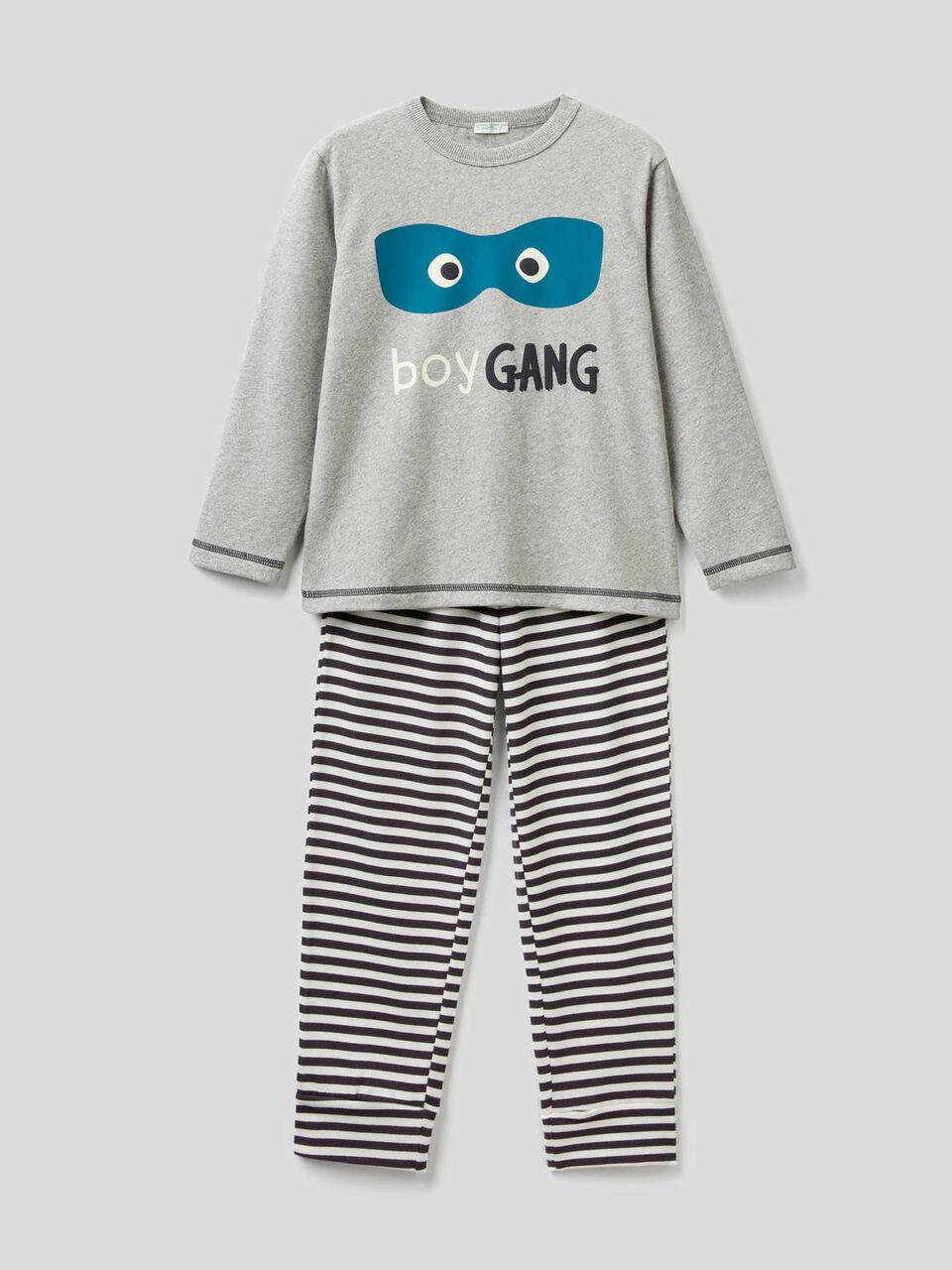 Pyjama aus reiner Baumwolle mit Prints image number 1