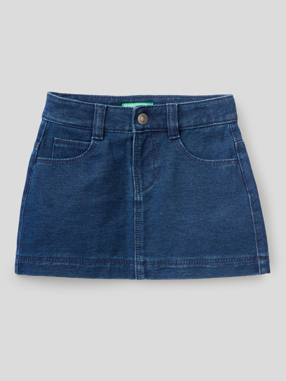Minirock aus Sweatstoff mit Denim-Effekt image number 1