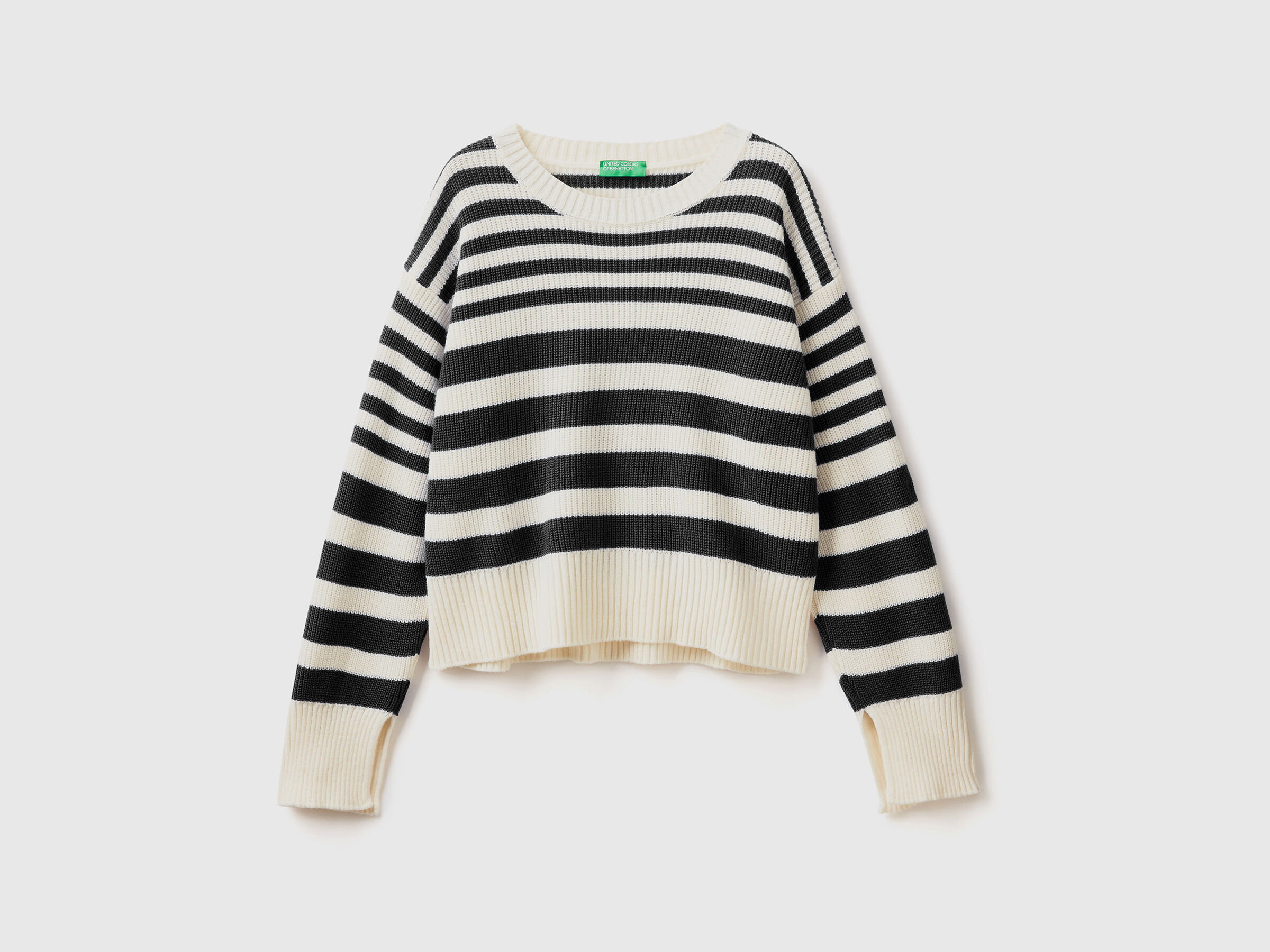 Gestreifter Pullover aus Mischwolle image number 4