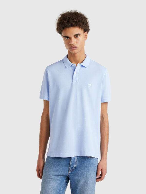 Polo regular fit in Himmelblau Herren
