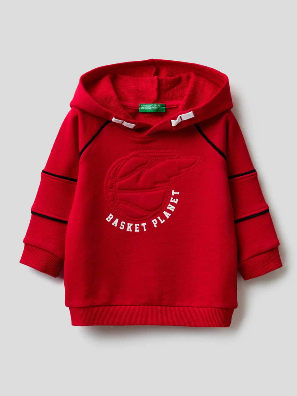 Sweatshirt mit Kapuze und 3D-Stickerei image number 1