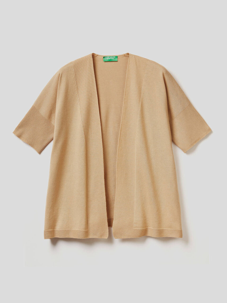 Offene Strickjacke mit Kimonoärmeln image number 1