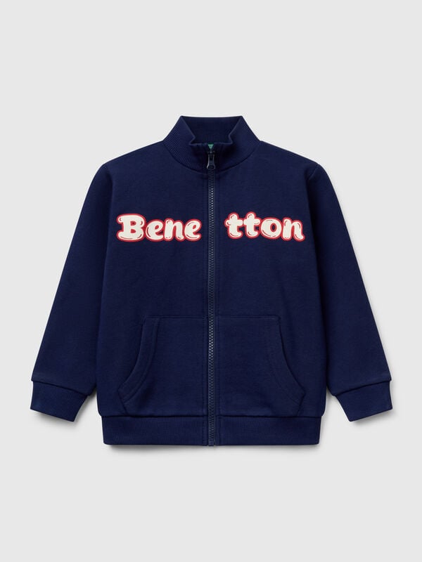 Sweatshirt aus Baumwolle mit Reißverschluss Jungen