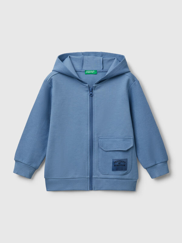 Sweatshirt mit Kapuze und Tasche Jungen