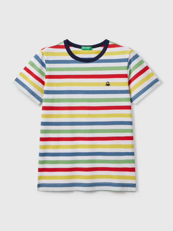 Gestreiftes T-Shirt aus 100 % Baumwolle Jungen