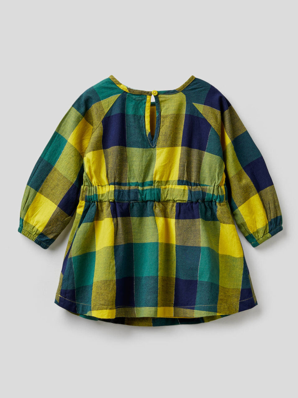 Kleid mit Karomuster und Maschen image number 2