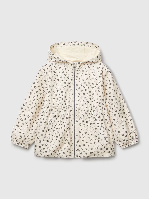Gemusterte Nylonjacke Mädchen