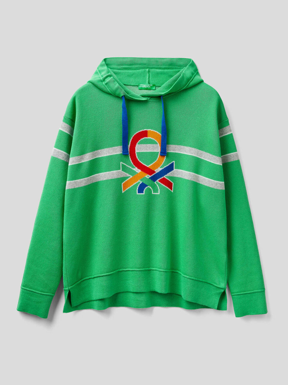 Pullover aus Trikot-Baumwolle mit Kapuze image number 1