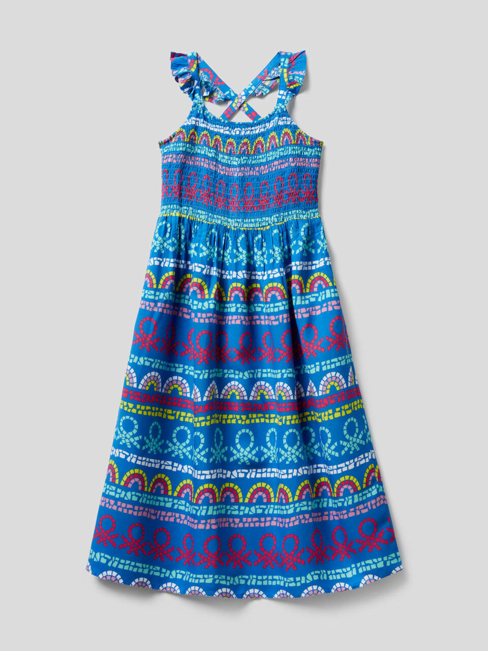 Fließendes Kleid mit Muster-Print image number 1