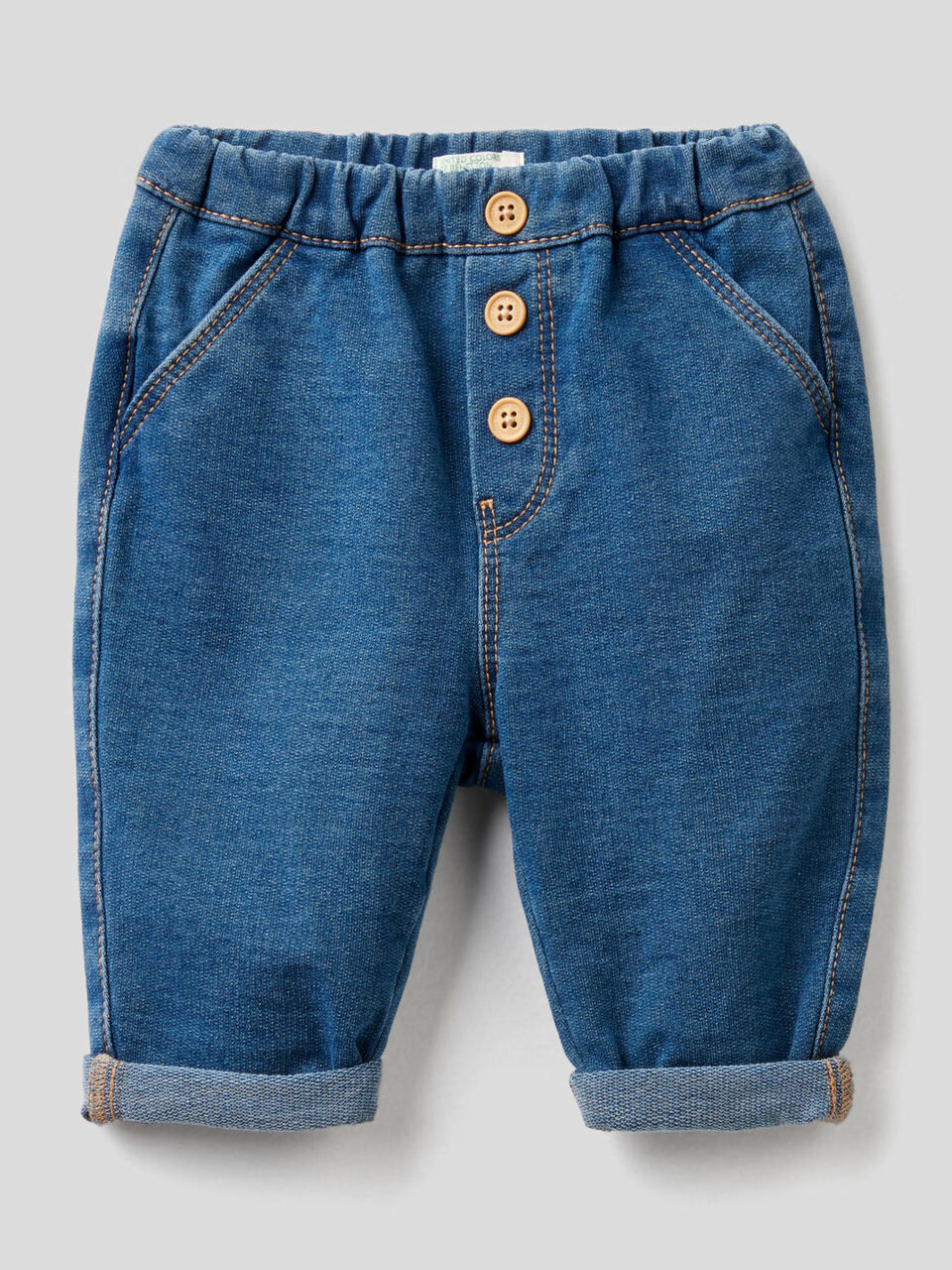 Hose aus Sweatstoff mit Denim-Effekt image number 1