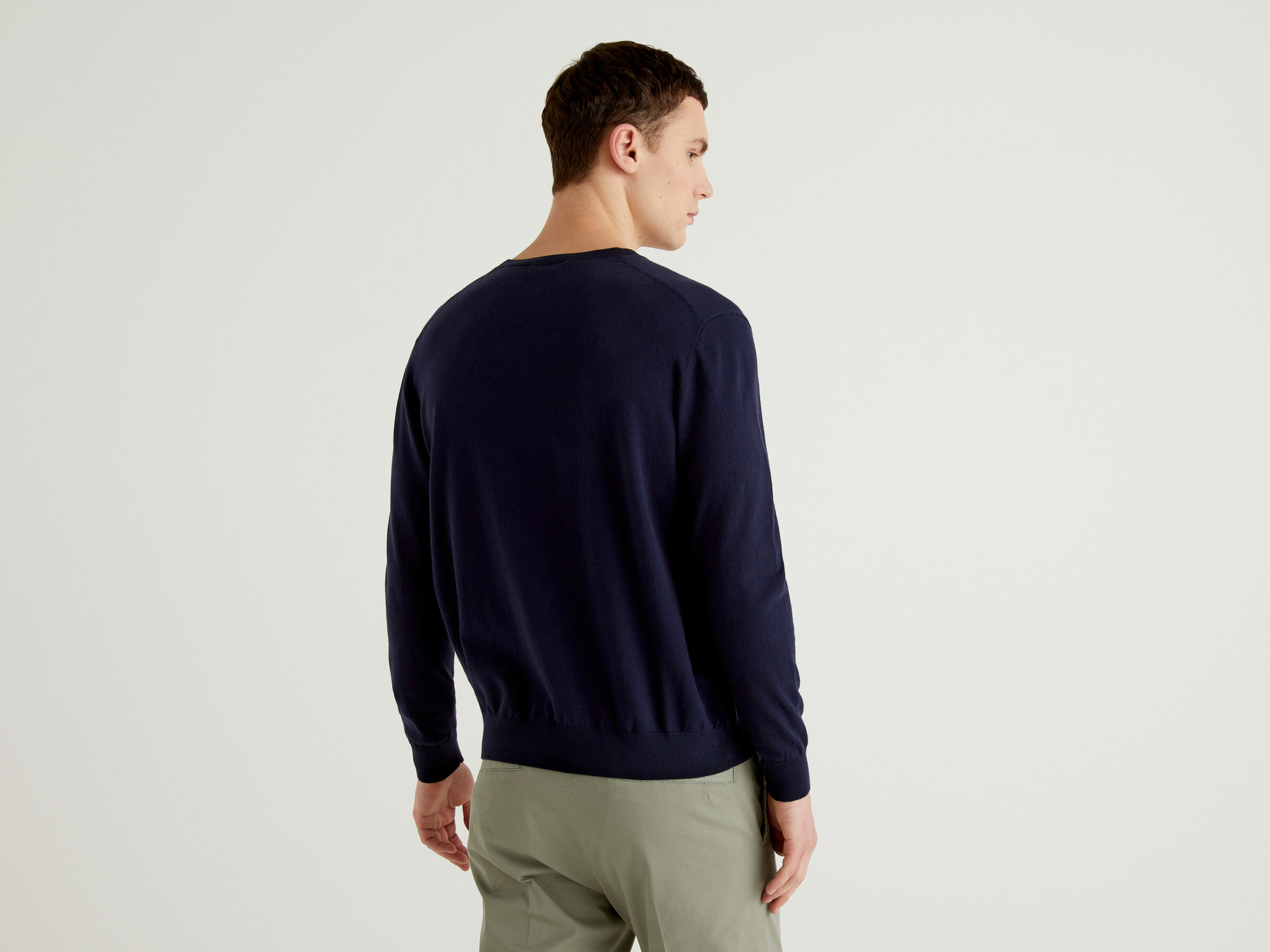 Pullover aus einer leichten Baumwollmischung mit Rundhals image number 2