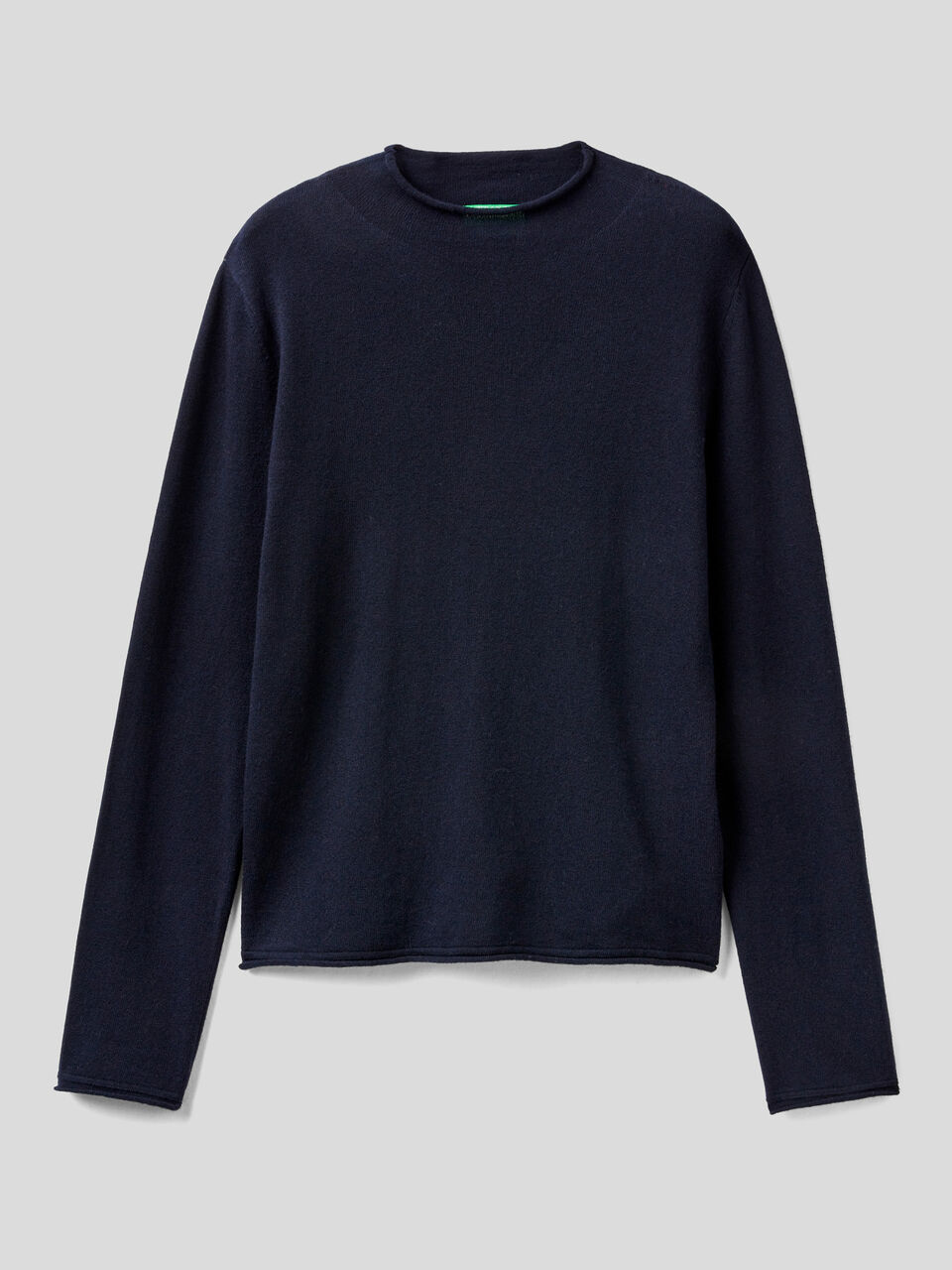 Einfarbiger Stehkragenpullover image number 1