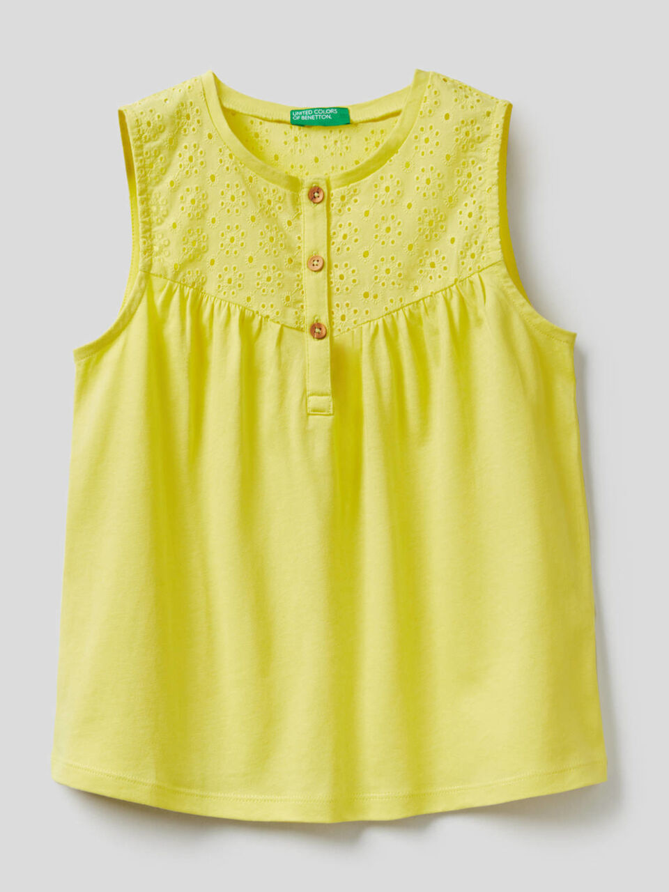 Ärmellose Bluse aus 100% Baumwolle image number null