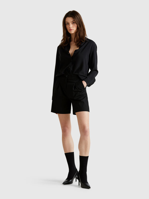 Bermudashorts aus Stretch-Baumwolle Damen