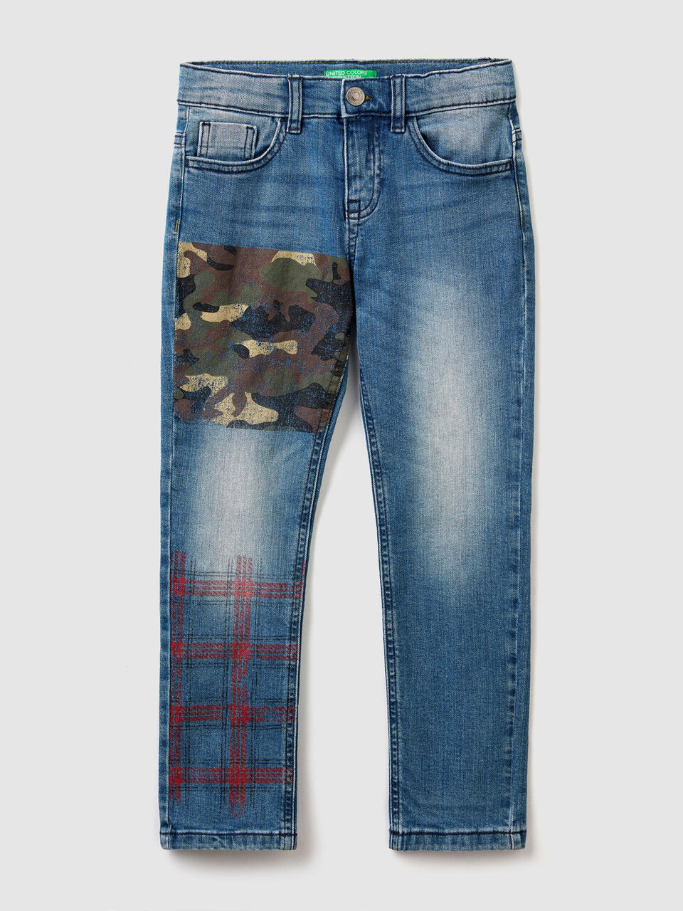 Slim Fit Jeans mit aufgedruckten Details image number 1