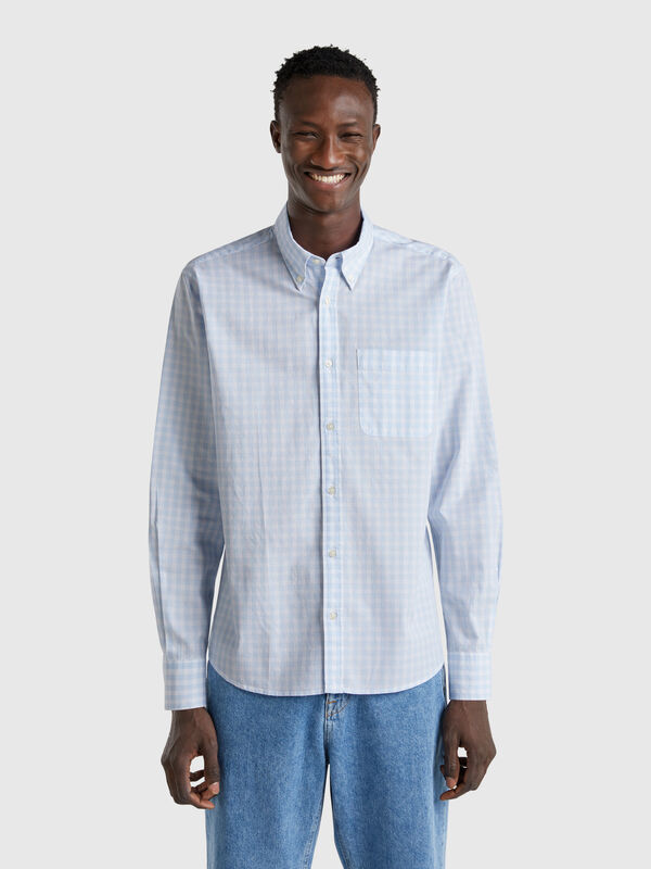 Kariertes Button-Down-Hemd Herren
