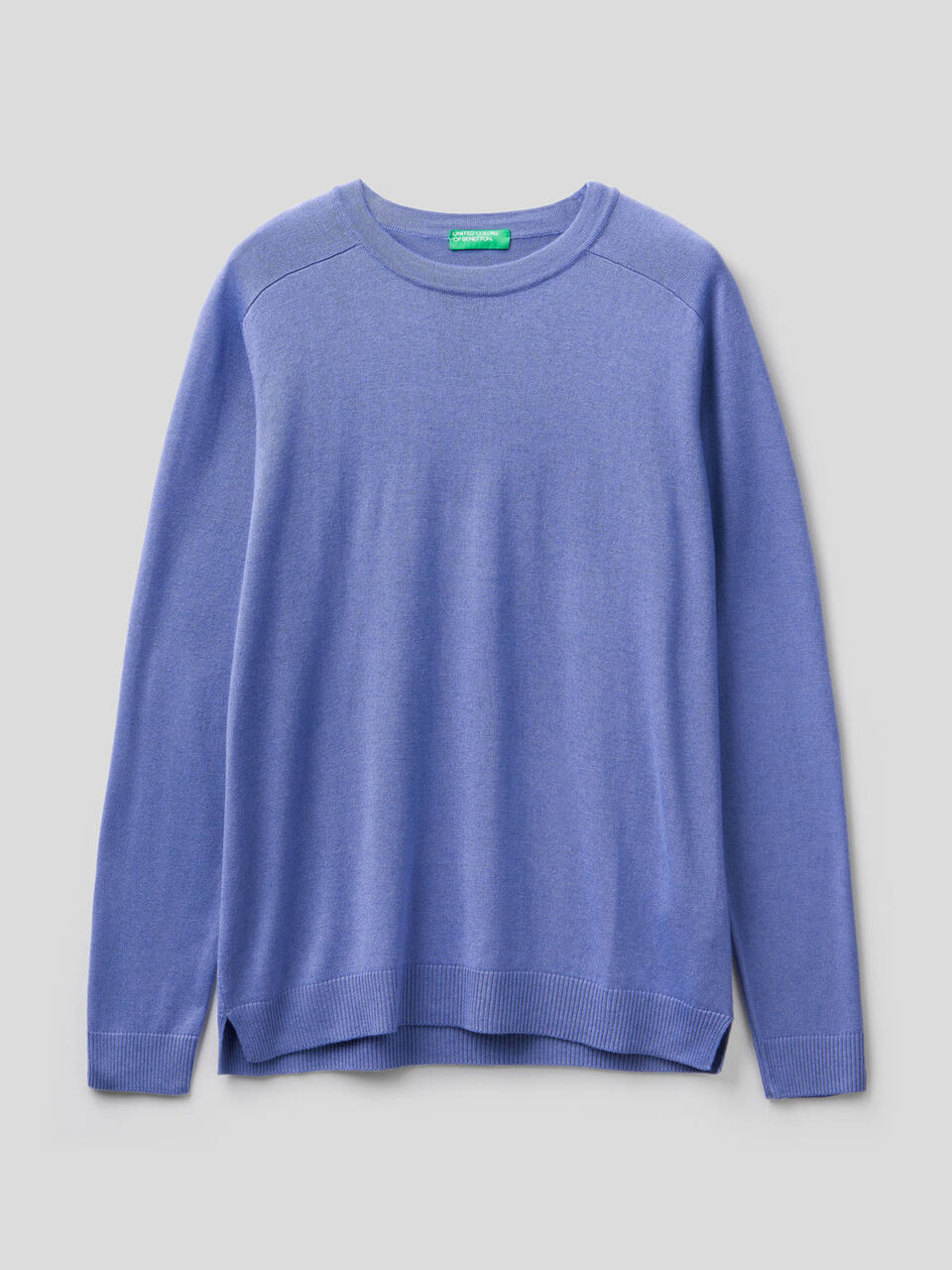 Einfarbiger Pullover mit Rundausschnitt image number 1