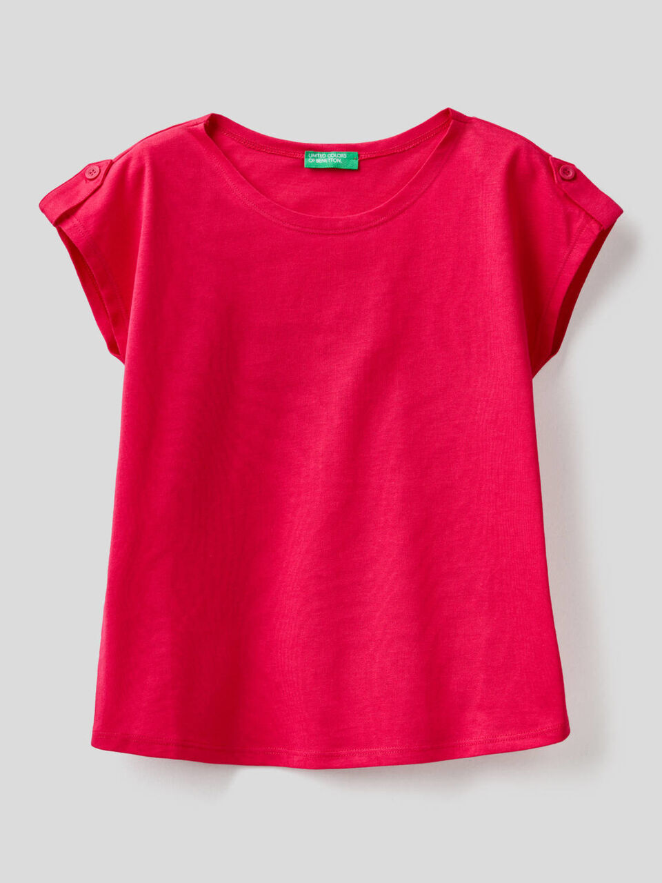 Einfarbiges T-Shirt in 100% Baumwolle image number 1