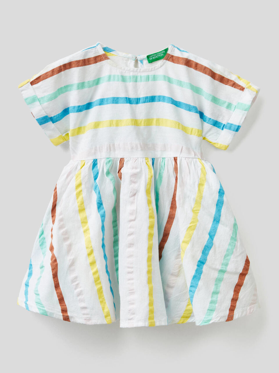 Kleid aus 100% Baumwolle mit Streifenprint image number 1