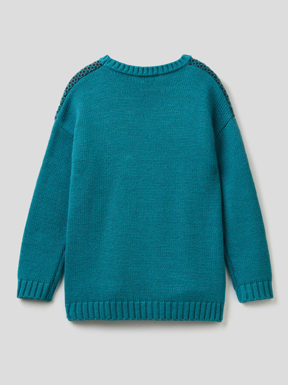 Pullover mit Rundhals und Netzstoff-Effekt image number 2