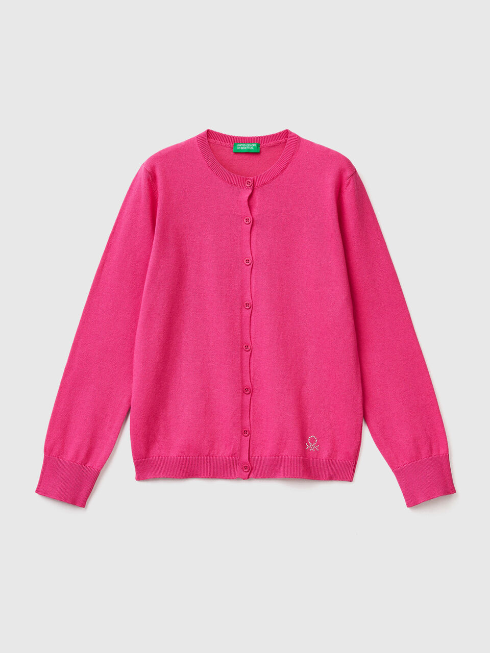 Strickjacke aus einer Baumwollmischung mit Rundausschnitt image number 1