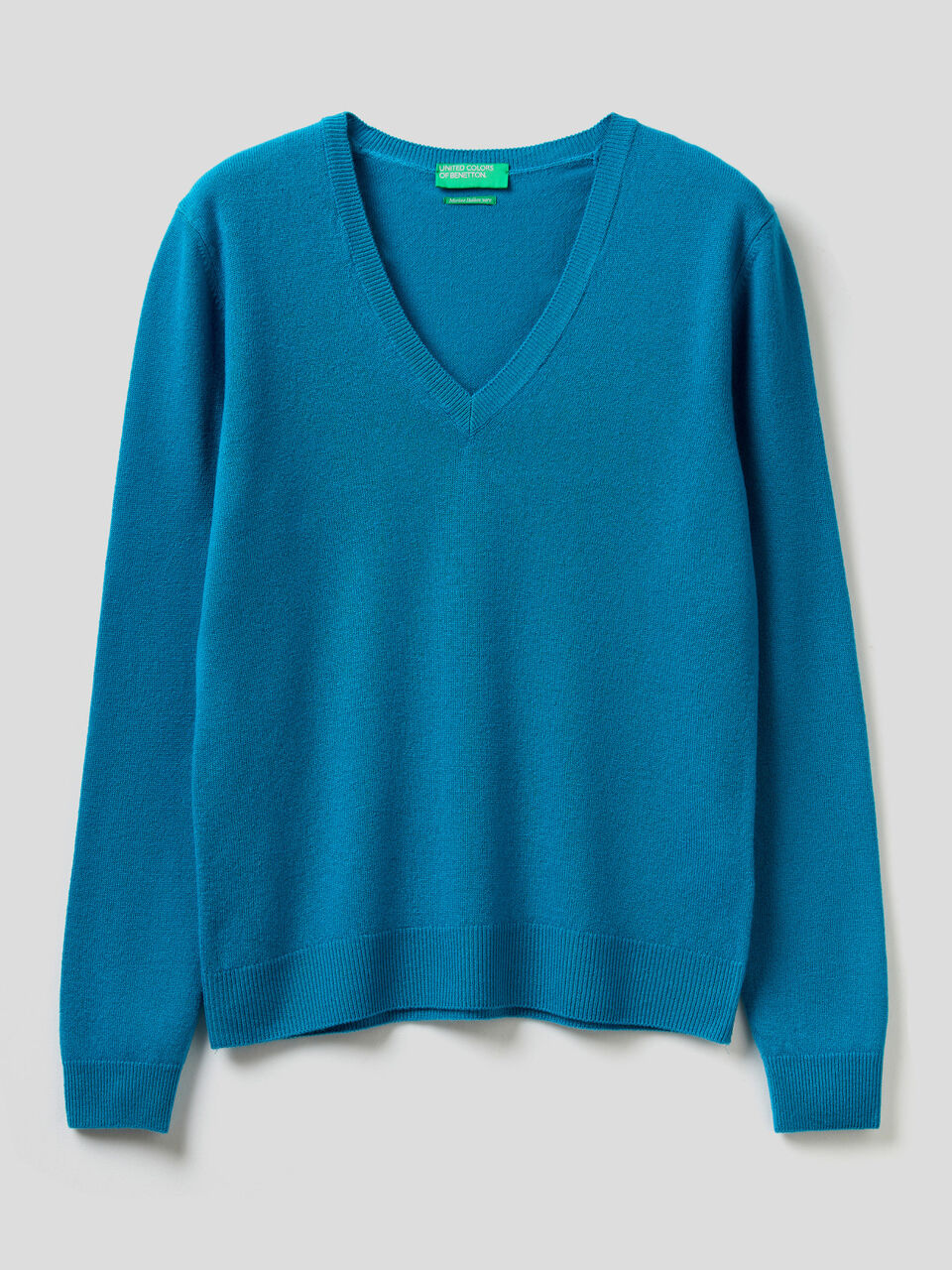 Pullover aus reiner Schurwolle mit V-Ausschnitt image number 1