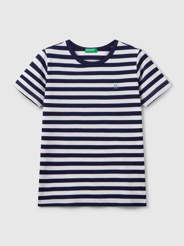 Gestreiftes T-Shirt aus 100 % Baumwolle Jungen