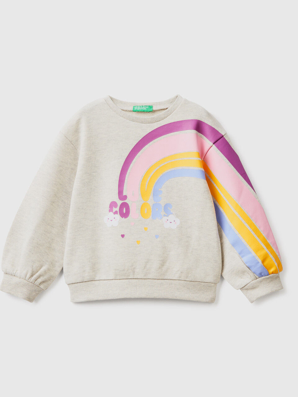 Sweatshirt mit Regenbogen-Print