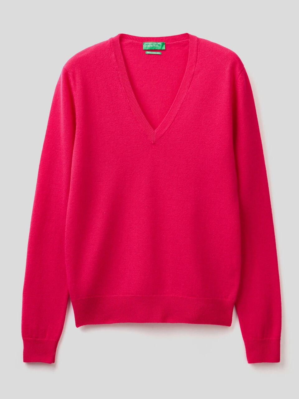 Pullover aus reiner Schurwolle mit V-Ausschnitt image number 1