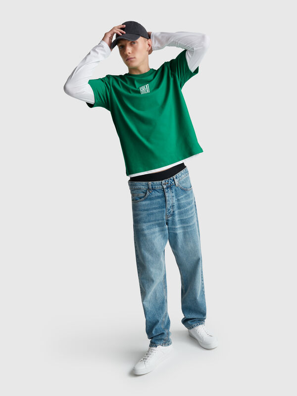 Relaxed Fit T-Shirt mit Print Herren