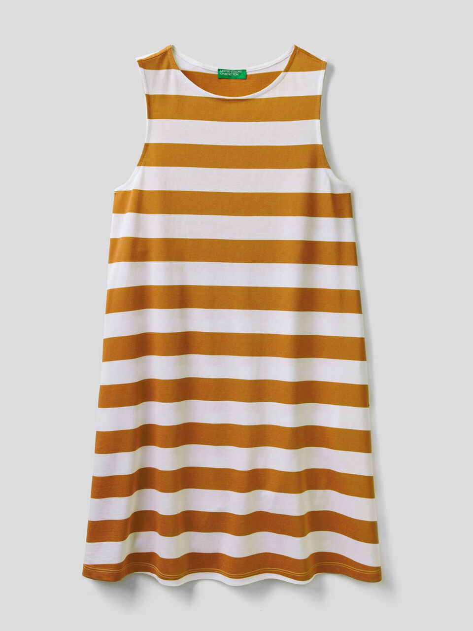 Kurzes, ärmelloses Kleid mit Streifen image number 1