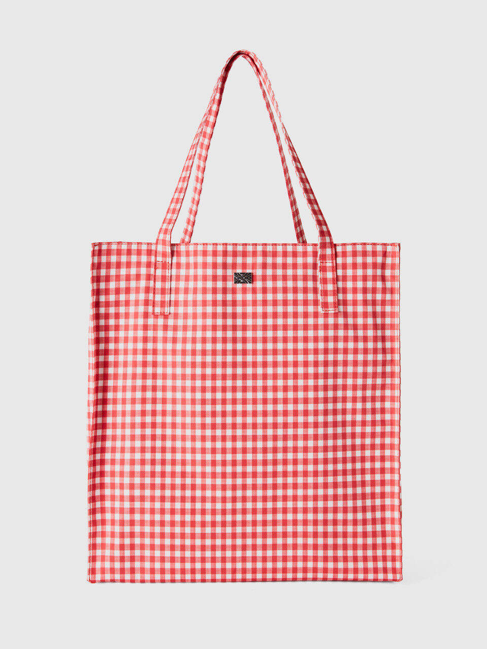 Shopping Bag in Rot mit Vichy-Karos