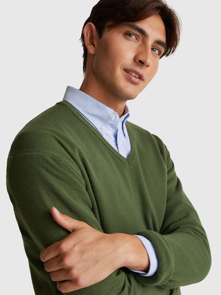 V NECK SWEATER L/S Herren