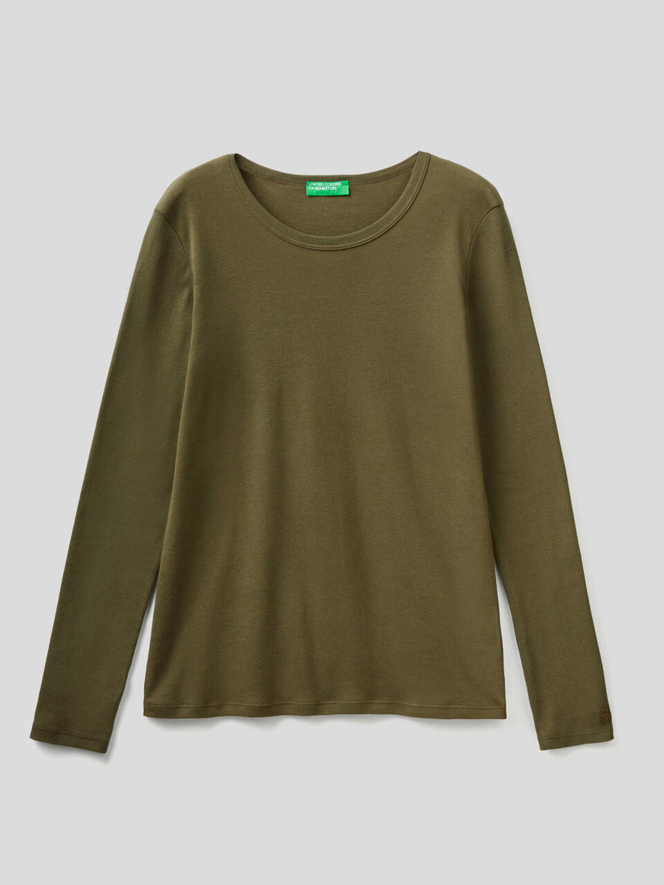T-Shirt aus reiner Baumwolle mit langen Ärmeln image number 1