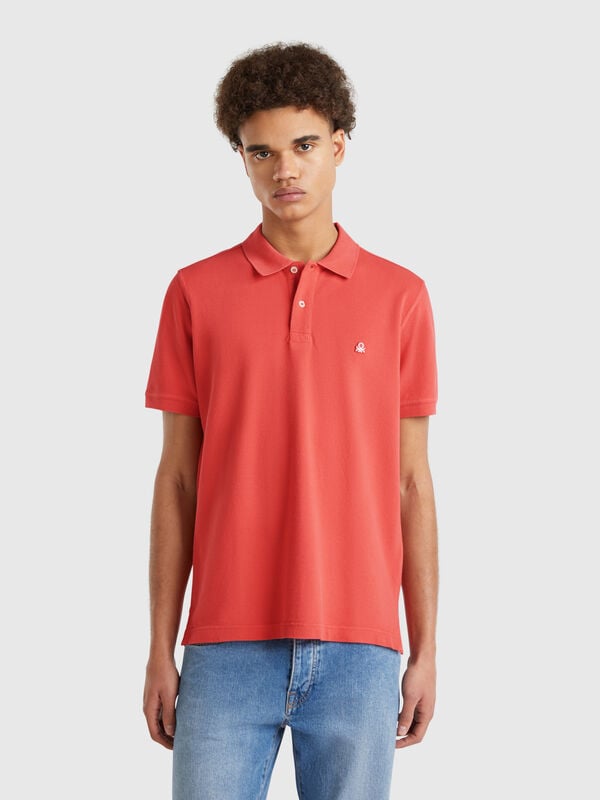 Polo regular fit in Ziegelrot Herren