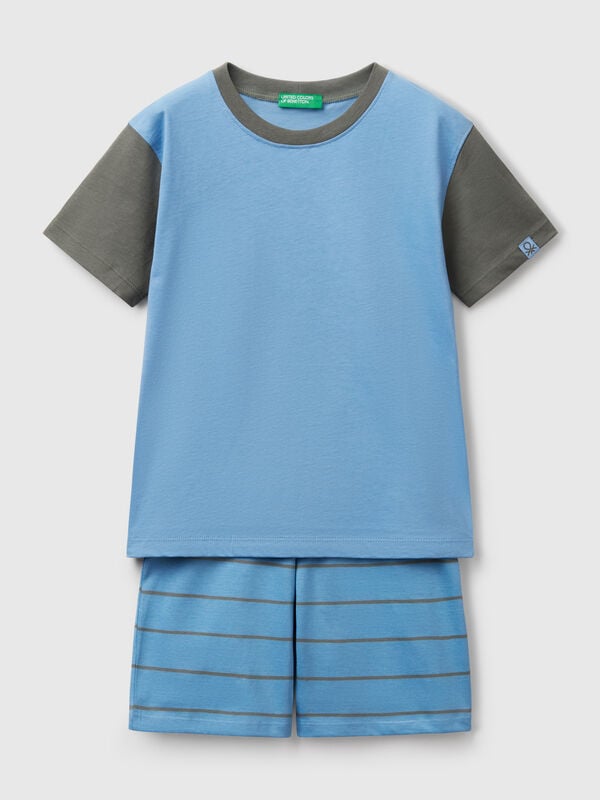 Kurzer Pyjama aus reiner Baumwolle Jungen