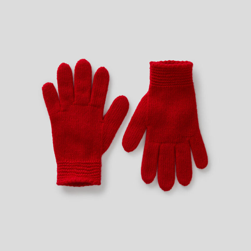 Handschuhe aus einer stretchigen Wollmischung