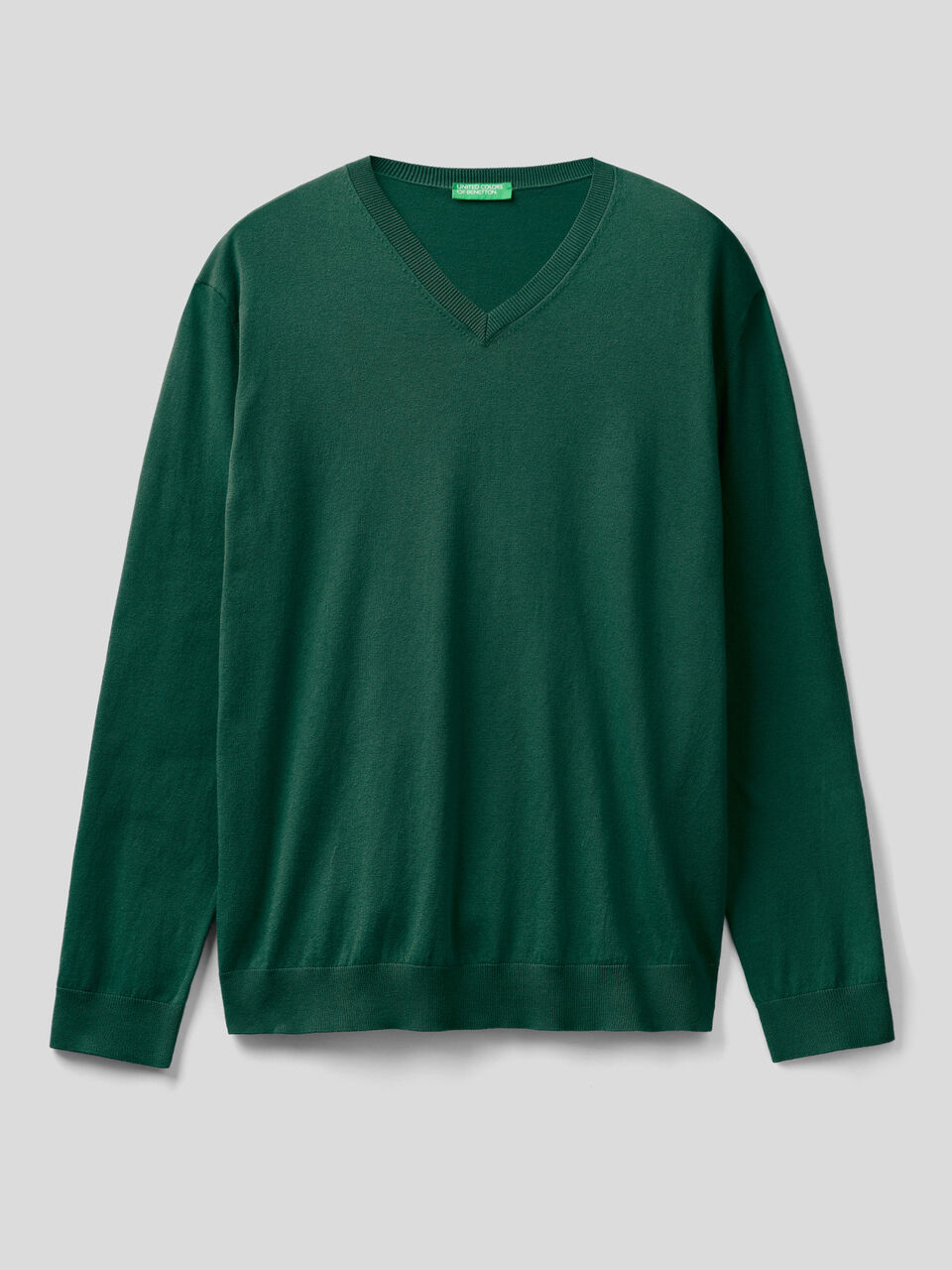 Pullover in einer leichten Baumwollmischung mit V-Ausschnitt image number 1