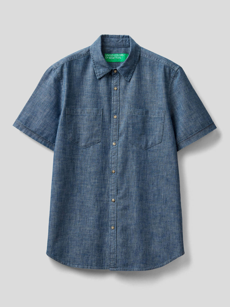 Hemd mit Jeans-Effekt und kurzen Ärmeln image number 1