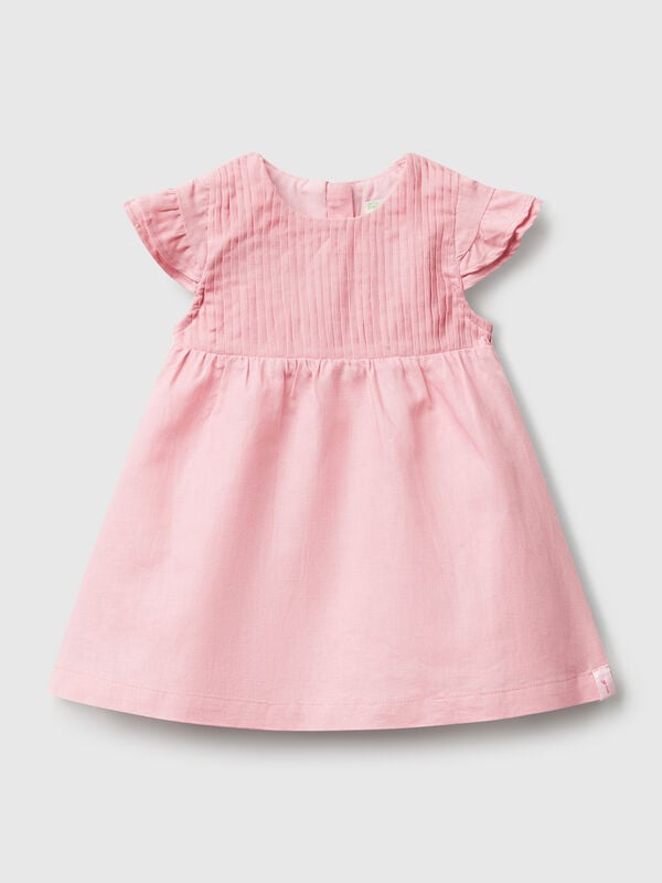 Kleid aus Leinen- und Baumwollmischung Newborn