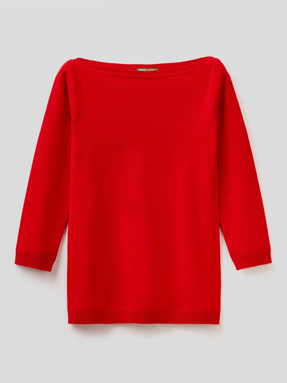 Pullover aus 100% Baumwolle mit U-Boot-Ausschnitt image number 1