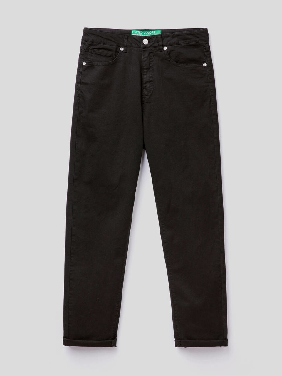 Boyfriend-Hose aus stretchiger Baumwolle image number 1