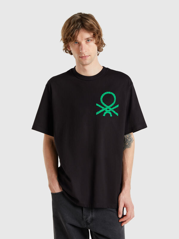 T-Shirt mit gesticktem Logo Herren