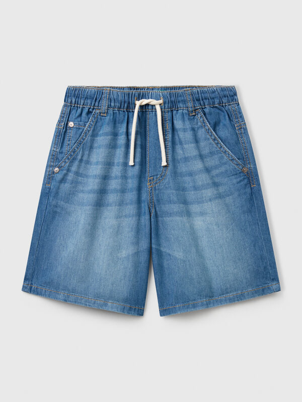 Chambray-Bermudashorts Jungen