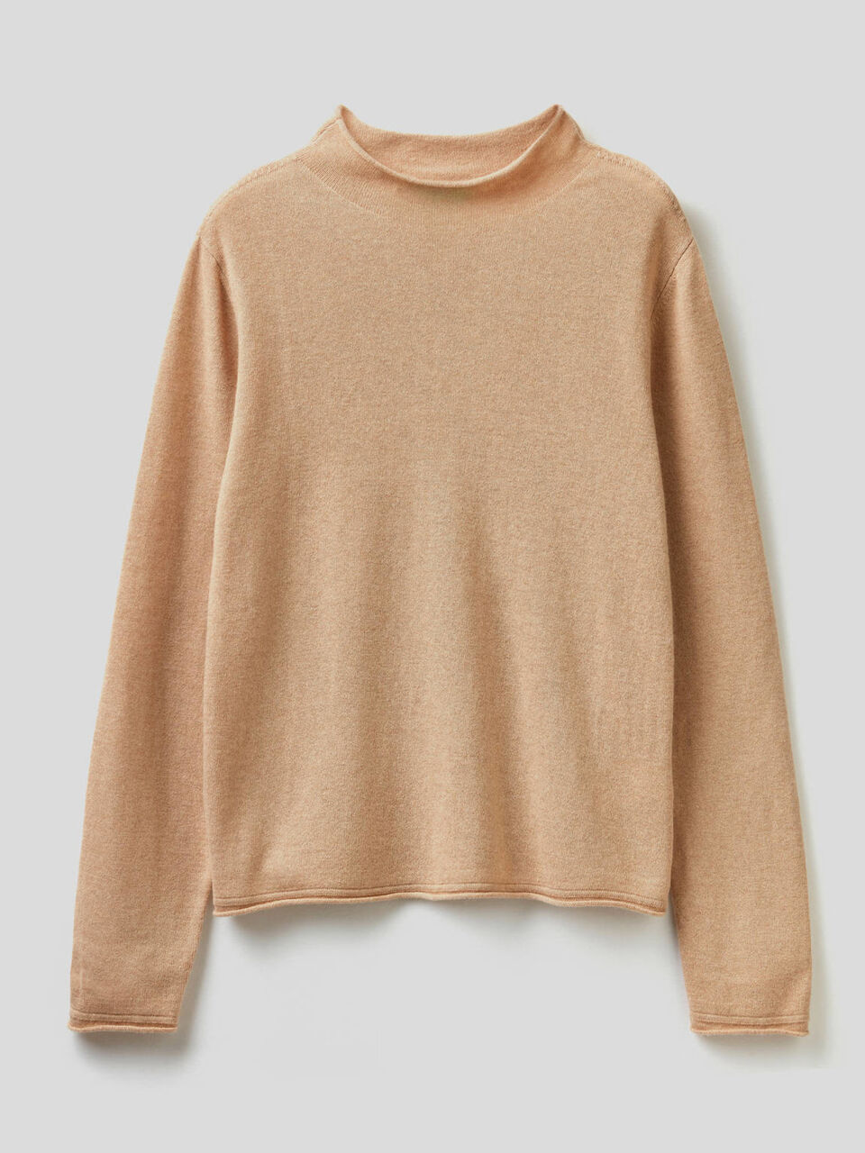 Einfarbiger Stehkragenpullover image number 1