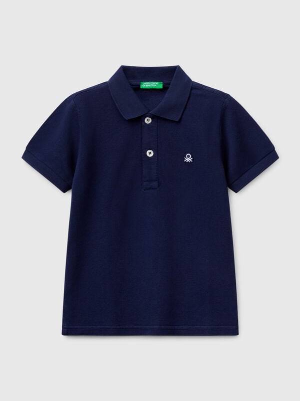 Poloshirt mit kurzen Ärmeln aus reiner Baumwolle Jungen