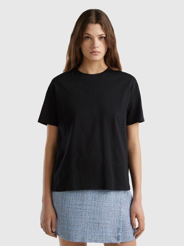 Shirt in 100% Baumwolle mit kurzen Ärmeln Damen