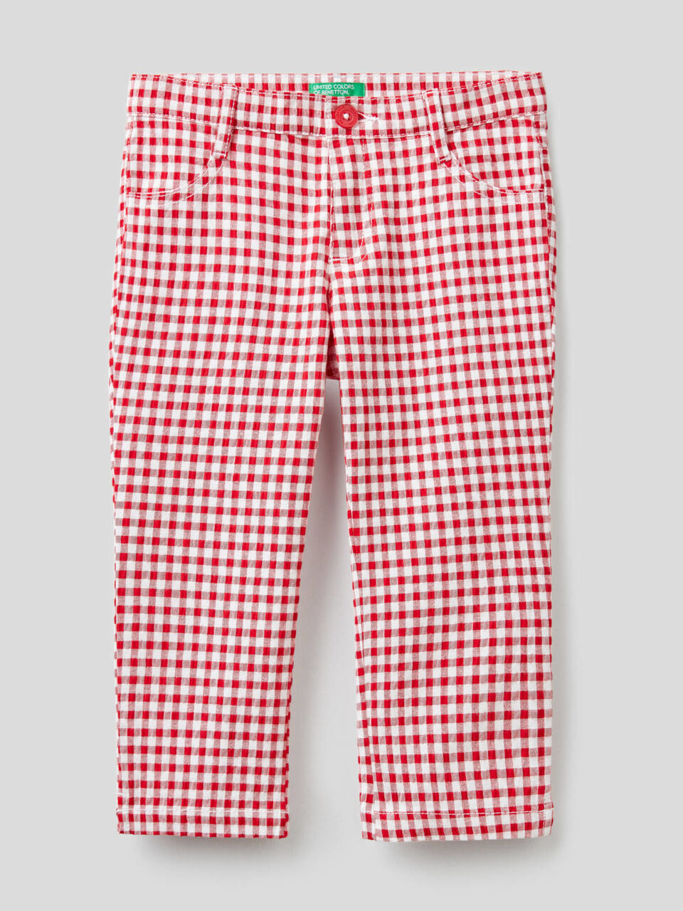 Cropped-Hose mit Karomuster image number 1
